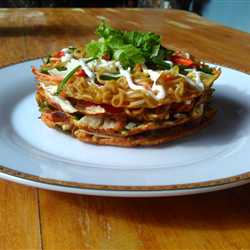 Indomie and Vegetable Okonomiyaki